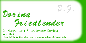 dorina friedlender business card